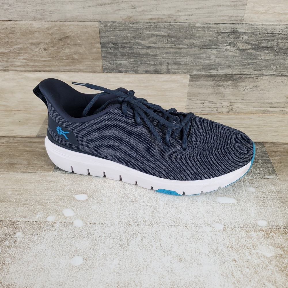 Kuru Flex Via Mens Shoes Sz 10.5 M Midnight Blue Bright White Lace Up Sneakers